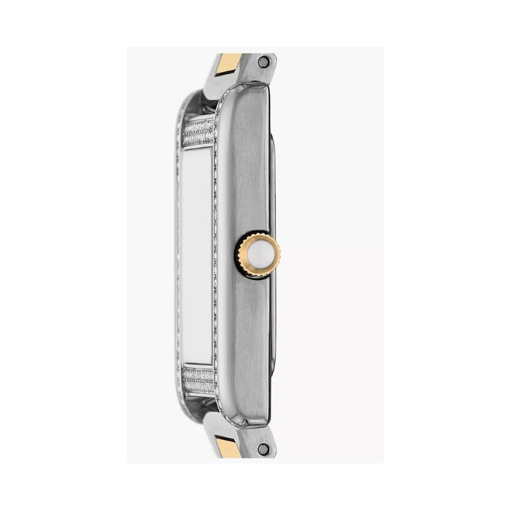 Genni, Mother of Pearl Dial Pavé Ladies Two-Toned Stainless Steel Watch