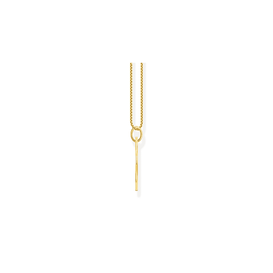 Gold On Silver Column Tag Pendant