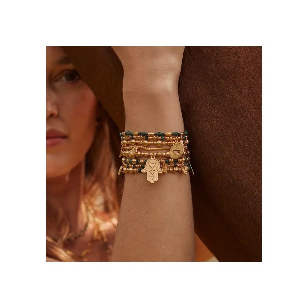 Gold On Silver Hand Of Love Bracelet