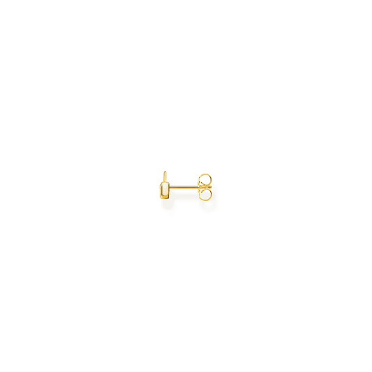 Gold On Silver Lock Stud Earrings