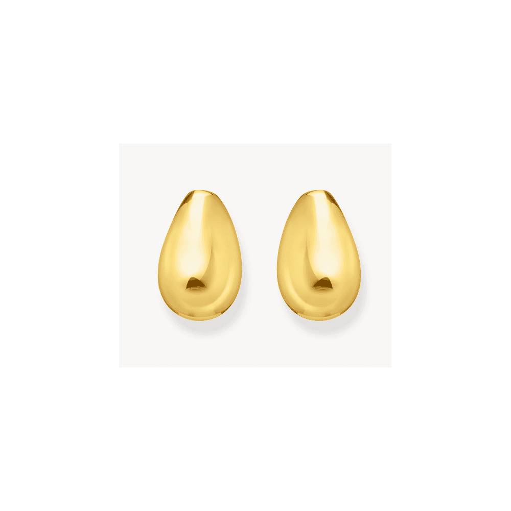 Gold-plated earrings in drop shape