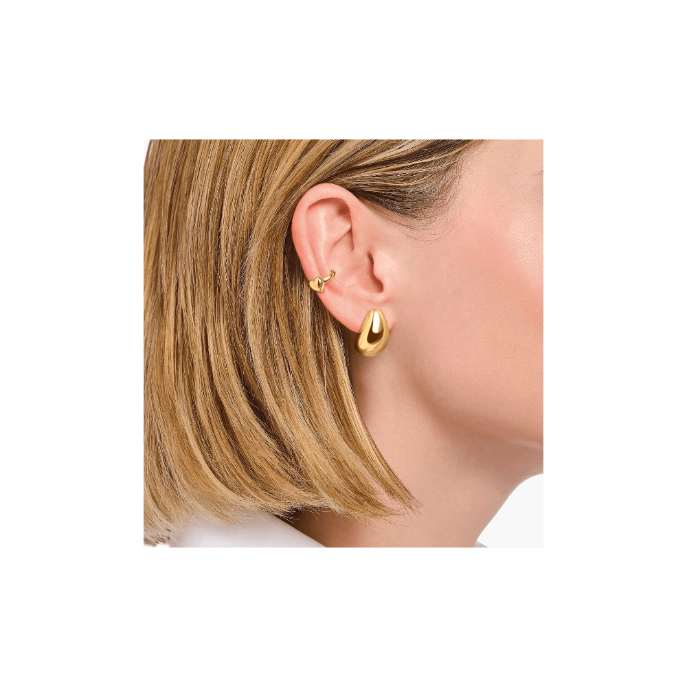 Gold-plated earrings in drop shape