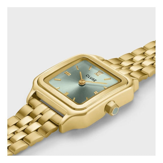 Gracieuse Petite, Sage Green Dial, Ladies Gold Stainless Steel Watch