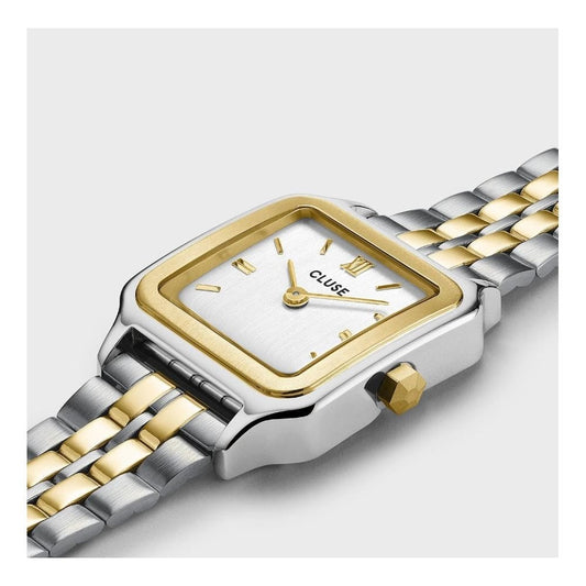 Gracieuse Petite, White Dial, Ladies Two-Toned Stainless Steel Watch