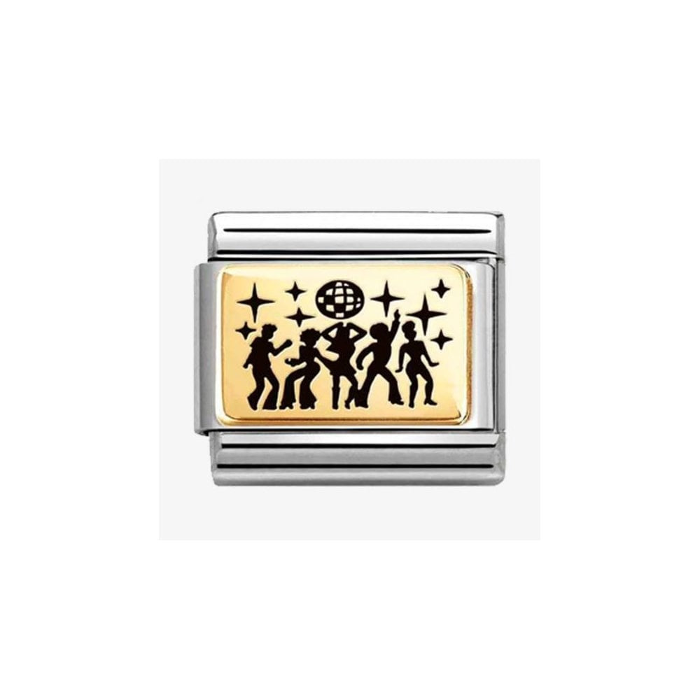 Group Dance Composable Classic PLATES in steel and bonded yellow gold