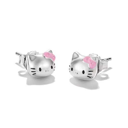 Thomas Sabo Hello Kitty Stud Earrings with Pink Bows