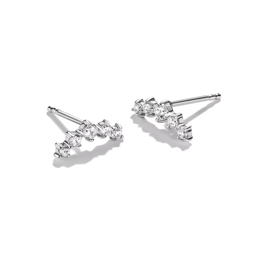 Thomas Sabo White Zirconia Climber Stud Earrings