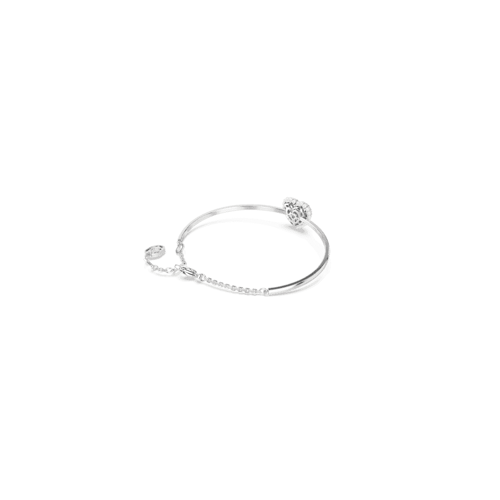 HYPERBOLA DAZZLING RHODIUM FINISHED HEART BANGLE
