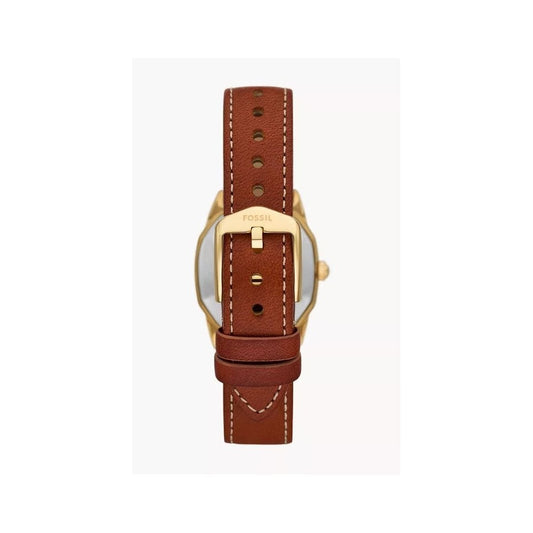 Harlow, Cream Dial Ladies Brown Leather Watch