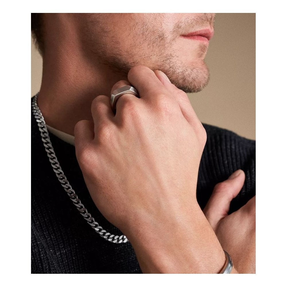 Harlow Linear Texture Chain Stainless Steel Necklace