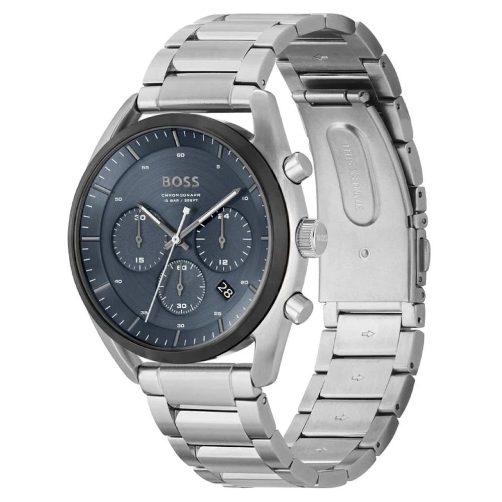Hugo Boss Mens Top Steel Blue Dial Watch