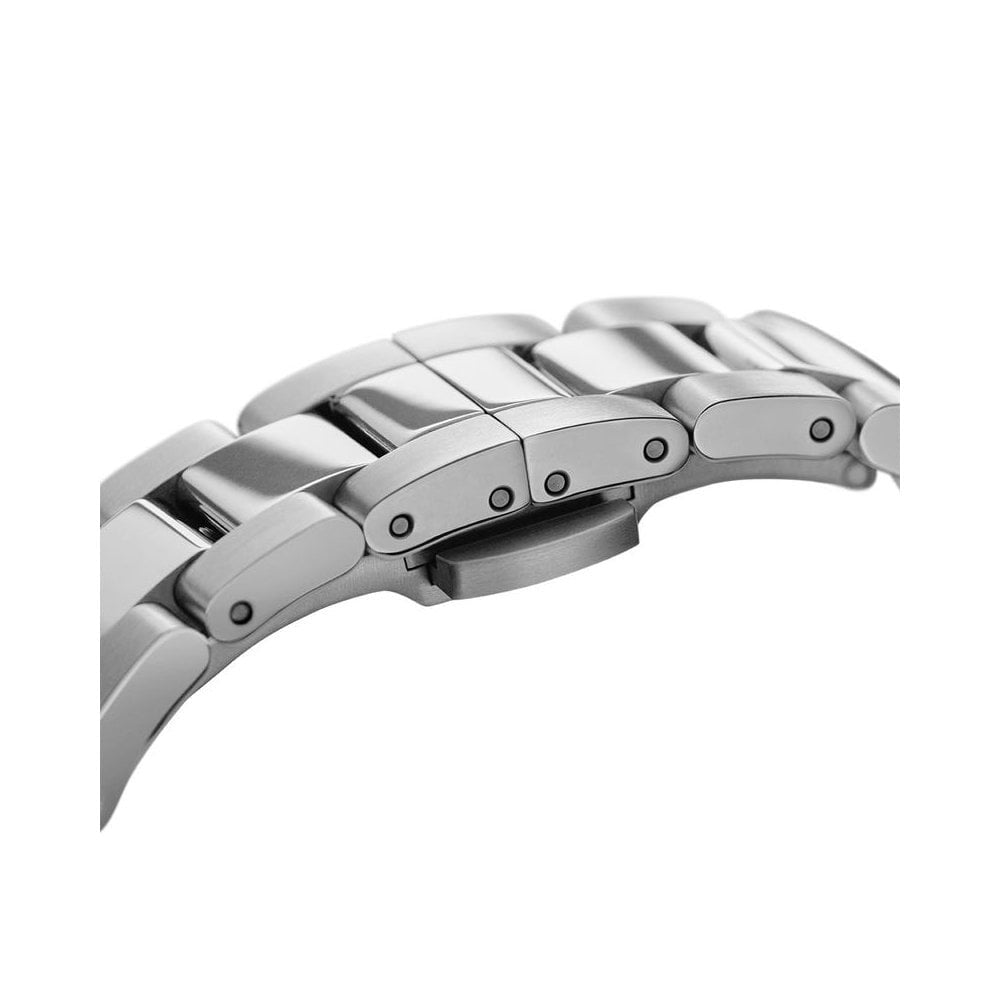 ICONIC LINK STAINLESS STEEL LINK BRACELET WATCH WITH BLACK DIAL