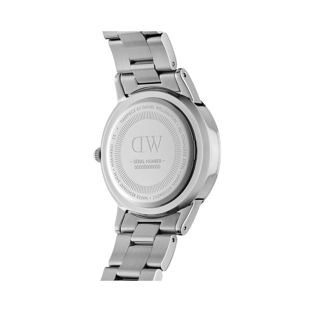 ICONIC LINK STAINLESS STEEL LINK BRACELET WATCH WITH BLACK DIAL