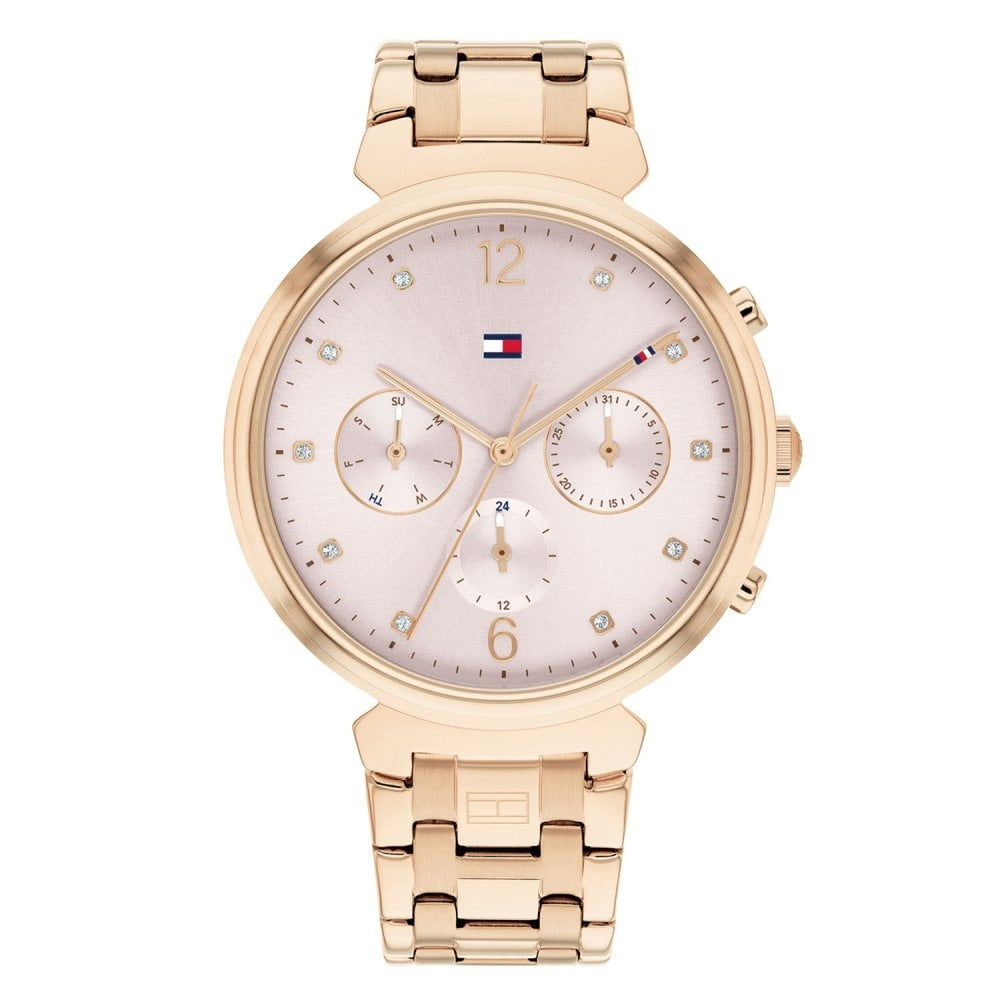 IVY ROSE GOLD STAINLESS STEEL CHRONOGRAPH LADIES BRACELET WATCH