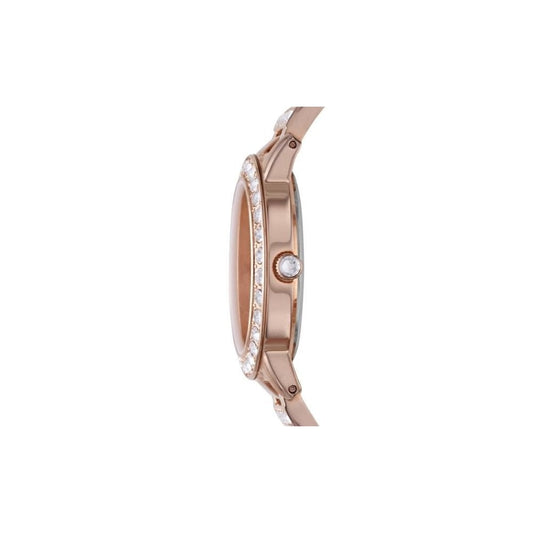 JESSE ROSE GOLD STAINLESS STEEL LADIES BRACELET WATCH WITH ZIRCONIA EMBELLISHMENT