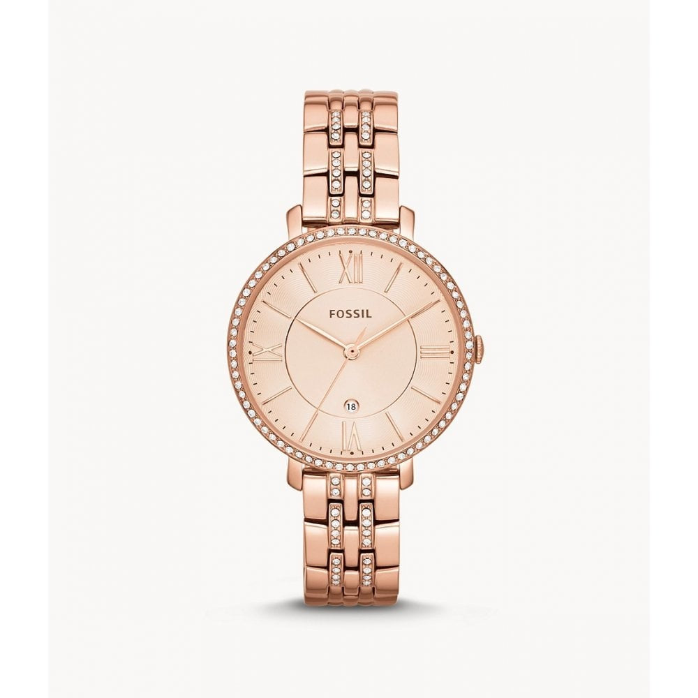 Jacqueline Rose-Tone Stainless Steel Watch
