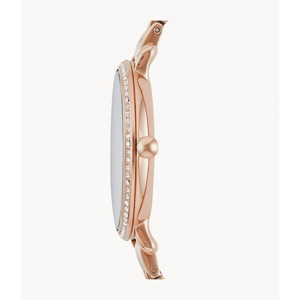 Jacqueline Rose-Tone Stainless Steel Watch