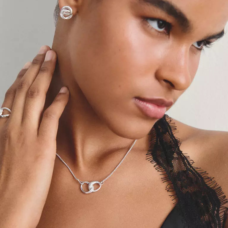 Thomas Sabo 'Together' Intertwined Rings Pendant with White Zirconia
