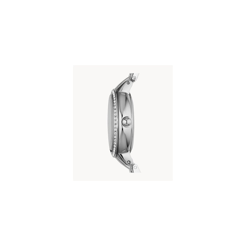 LADIES FOSSIL VIRGINIA STAINLESS STEEL WATCH WITH CZ EMBELLISHMENT ON DIAL & ON BRACELET