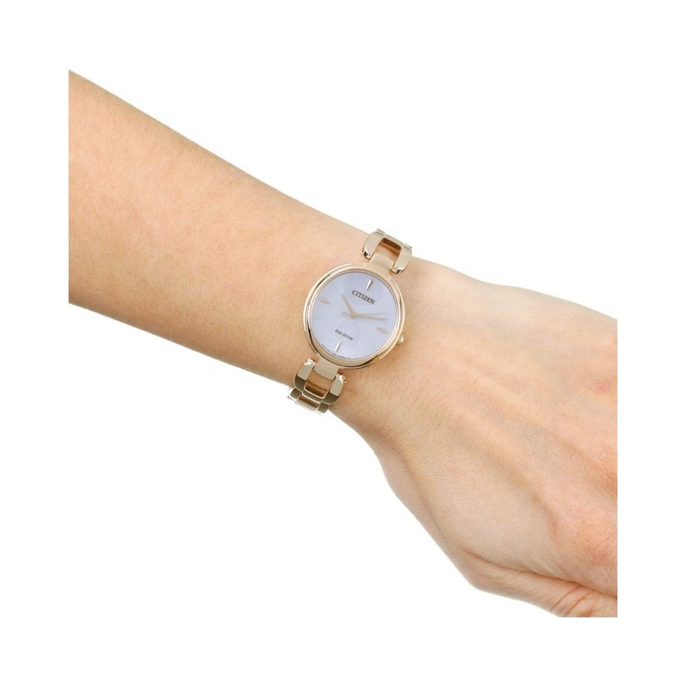 LADIES ROSE GOLD CITIZEN ECO-DRIVE WATCH