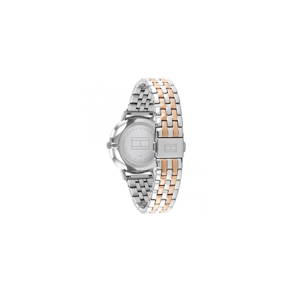 LADIES TEA ROUND ANALOGUE TWO TONE BRACELET WATCH