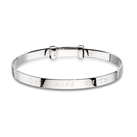 LITTLE STAR FAITH STERLING SILVER BABY BANGLE