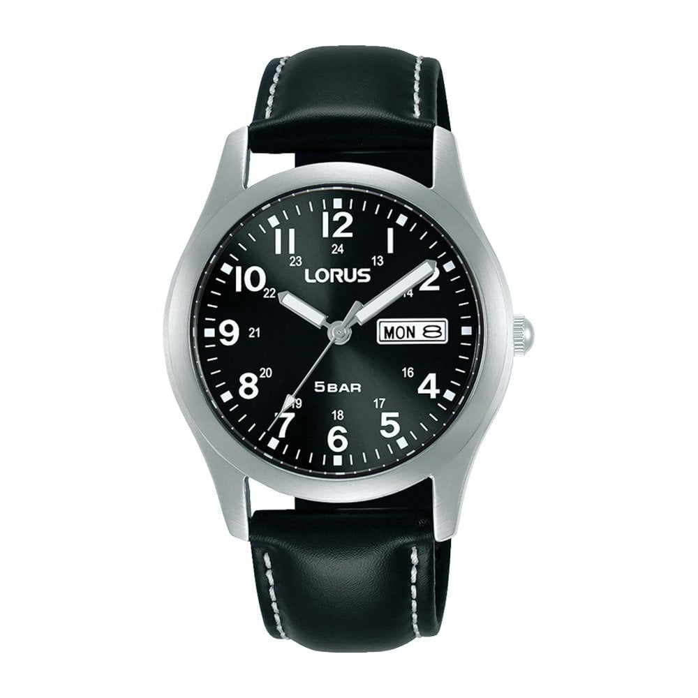 LORUS GENTS BLACK STRAP WATCH