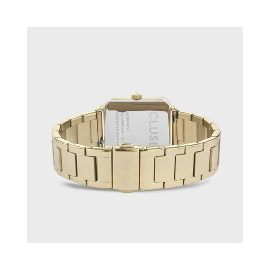 La Tétragone Steel White Pearl, Gold Colour Ladies Watch