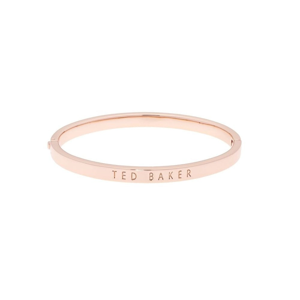 Ladies Ted Baker Rose Gold Plated Clemina Hinge Metallic Bangle