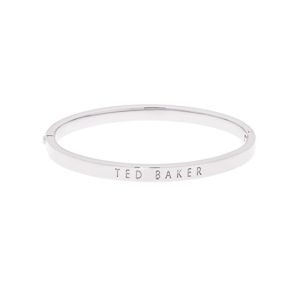 Ladies Ted Baker Silver Plated Clemina Hinge Metallic Bangle