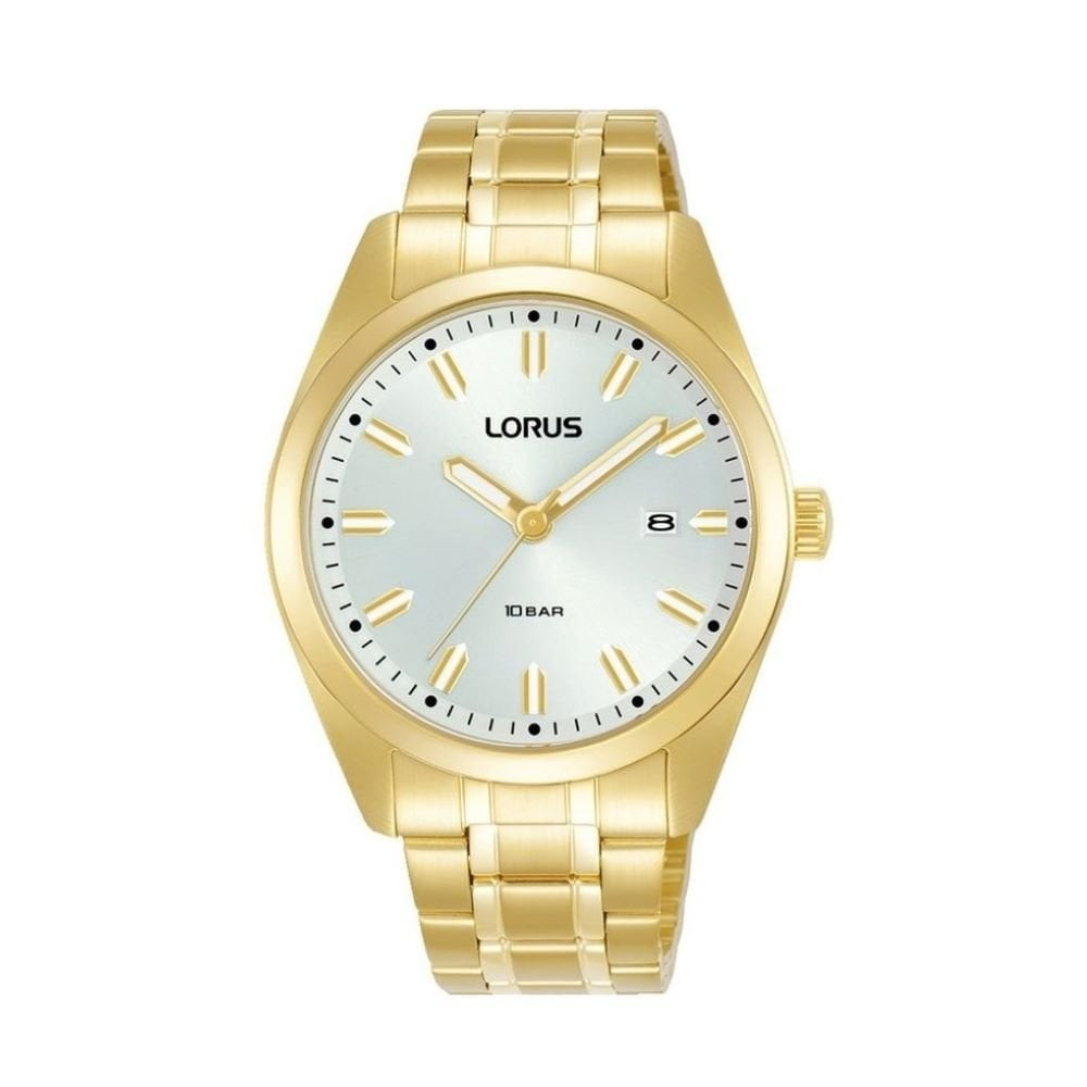 Lorus Mens Yellow Gold Plated Analogue Bracelet Watch