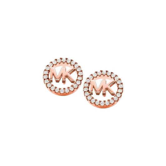 M KORS EARRINGS ROSE LOGO