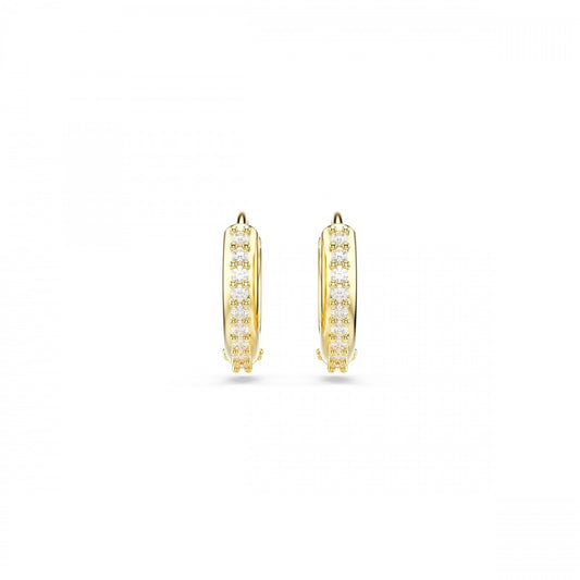 MATRIX ROUND CUTS GOLD HOOP EARRINGS