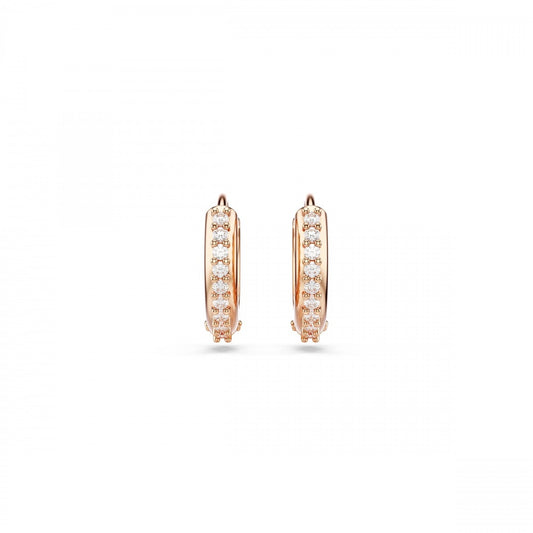 MATRIX ROUND CUTS ROSE GOLD HOOP EARRINGS
