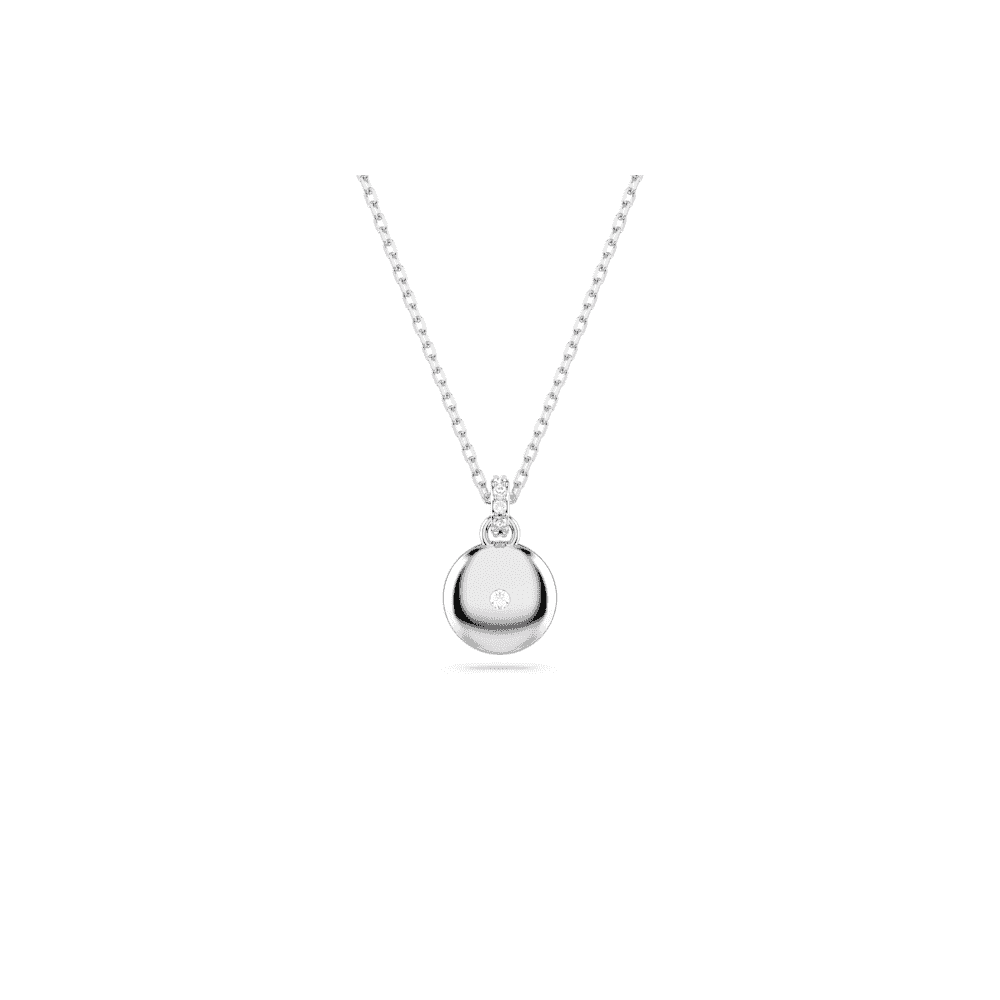 METEORA RHODIUM FINISHED PAVE SET CRYSTAL PENDANT