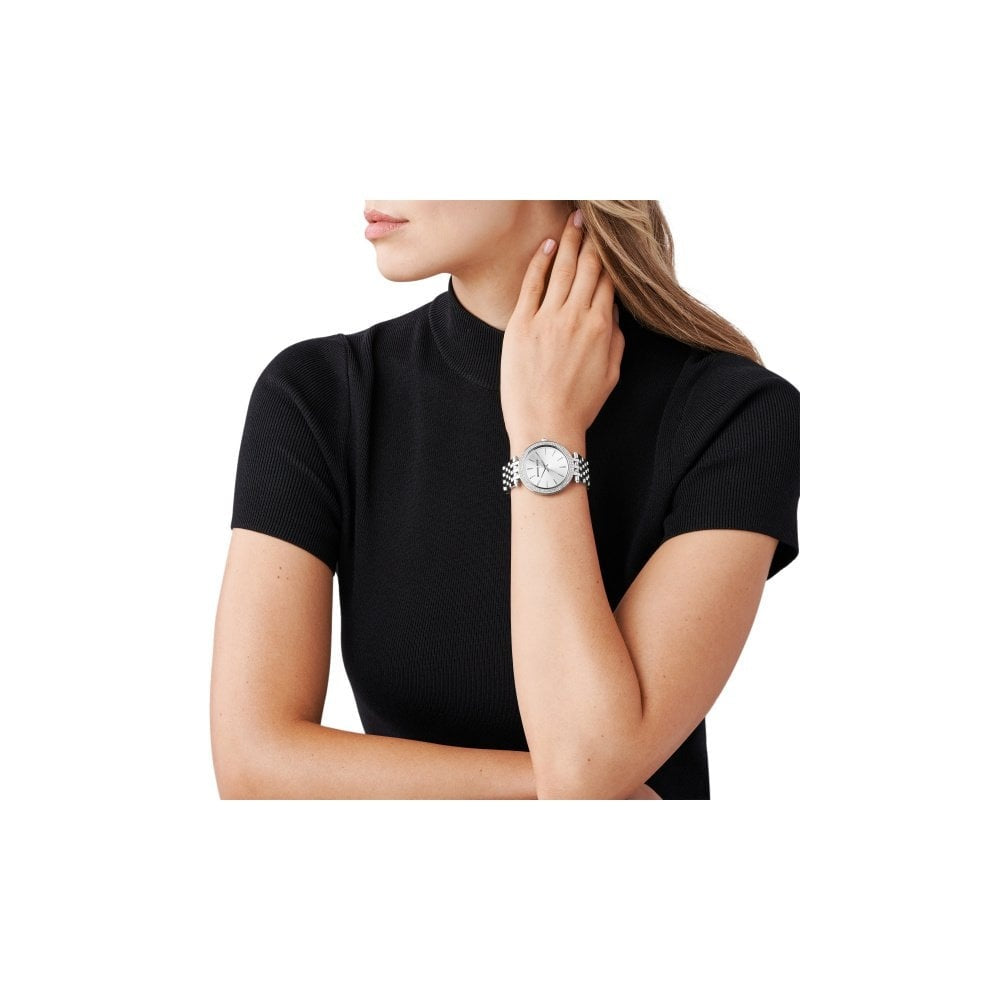 MICHAEL KORS DARCI SILVER-TONE WATCH
