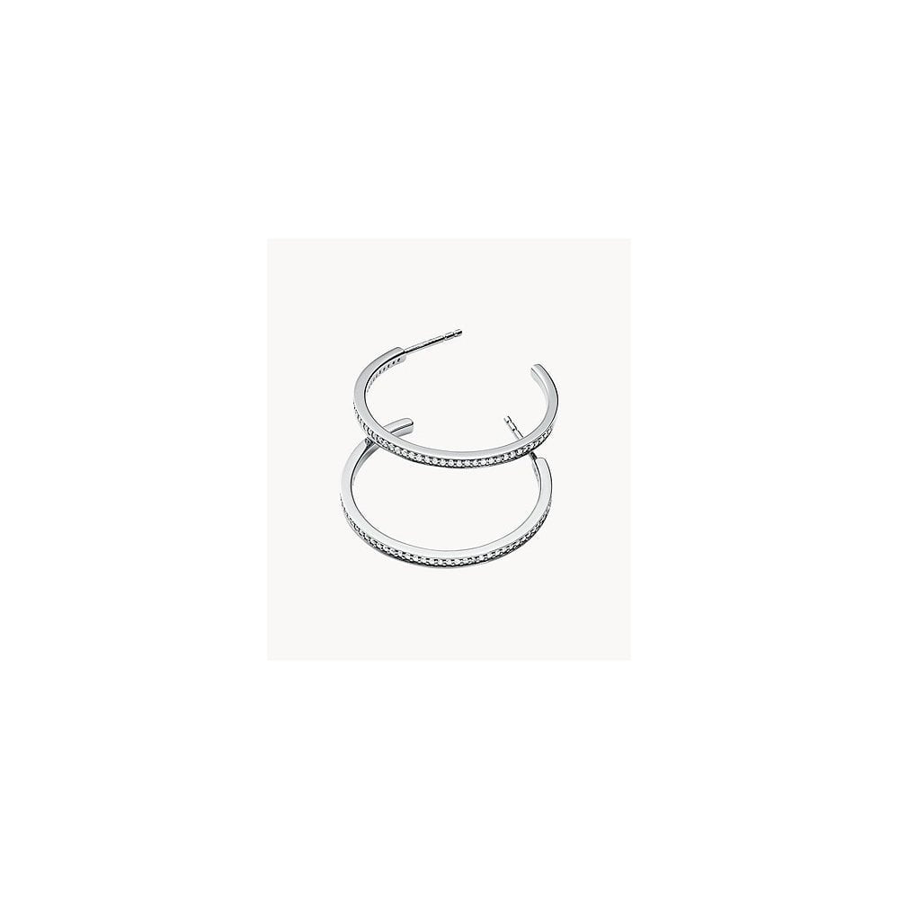 MICHAEL KORS PAVE THIN HOOPS