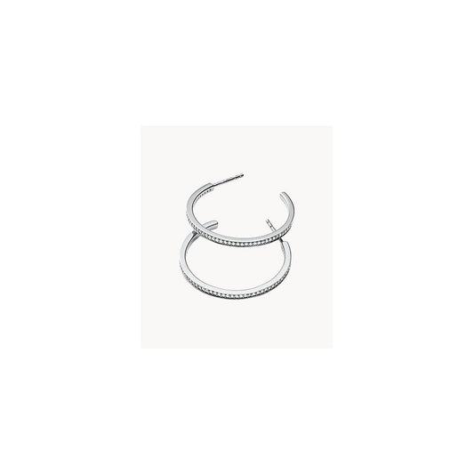 MICHAEL KORS PAVE THIN HOOPS