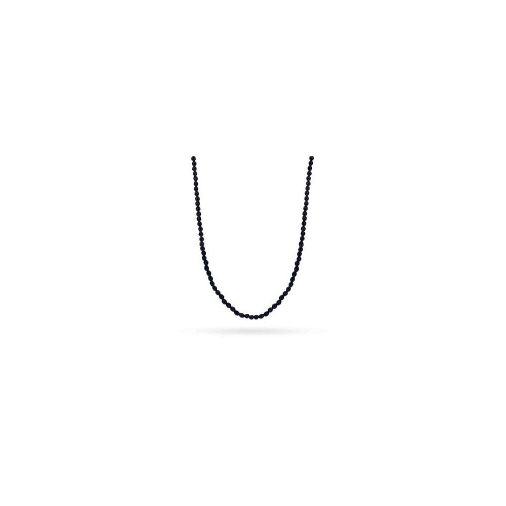 MILANO 80cm THIN BLACK BEADED NECKLACE