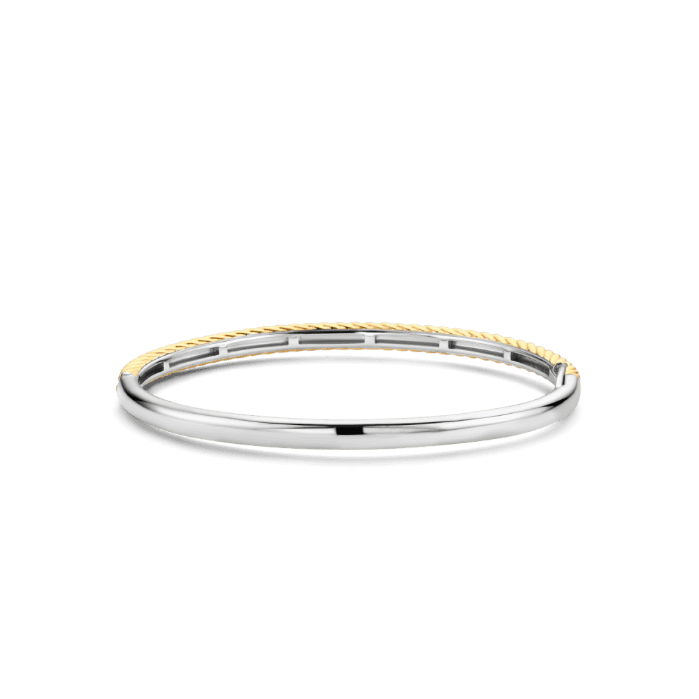 MILANO GOLD ON SILVER BRAIDED BANGLE