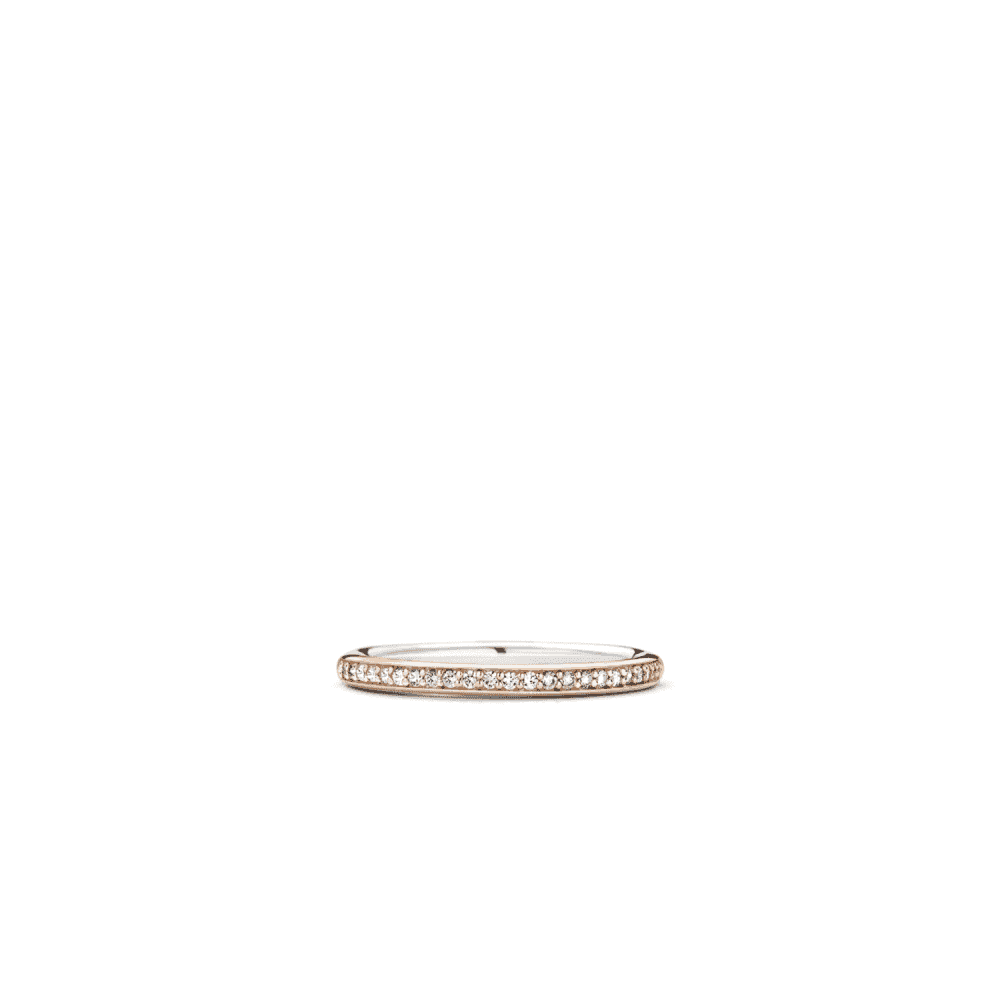 MILANO ROSE GOLD ON STERLING SILVER ZIRCONIA ETERNITY STYLE RING