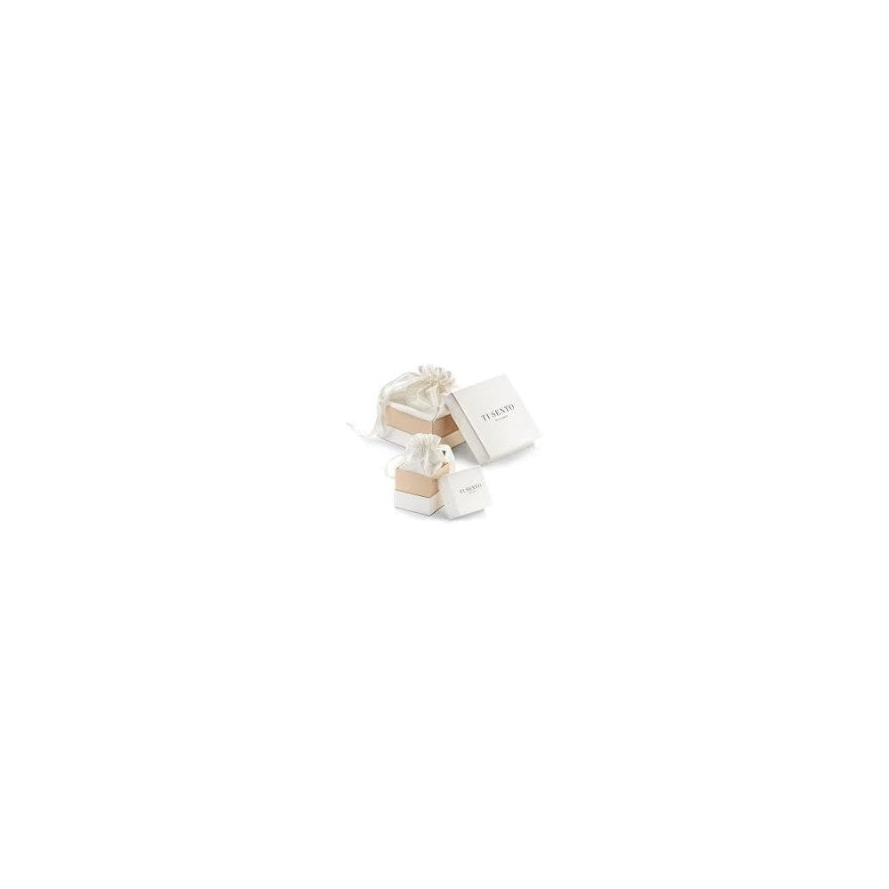 MILONA STERLING SILVER ROUND CUBIC ZIRCONIA STUD DROP EARRINGS