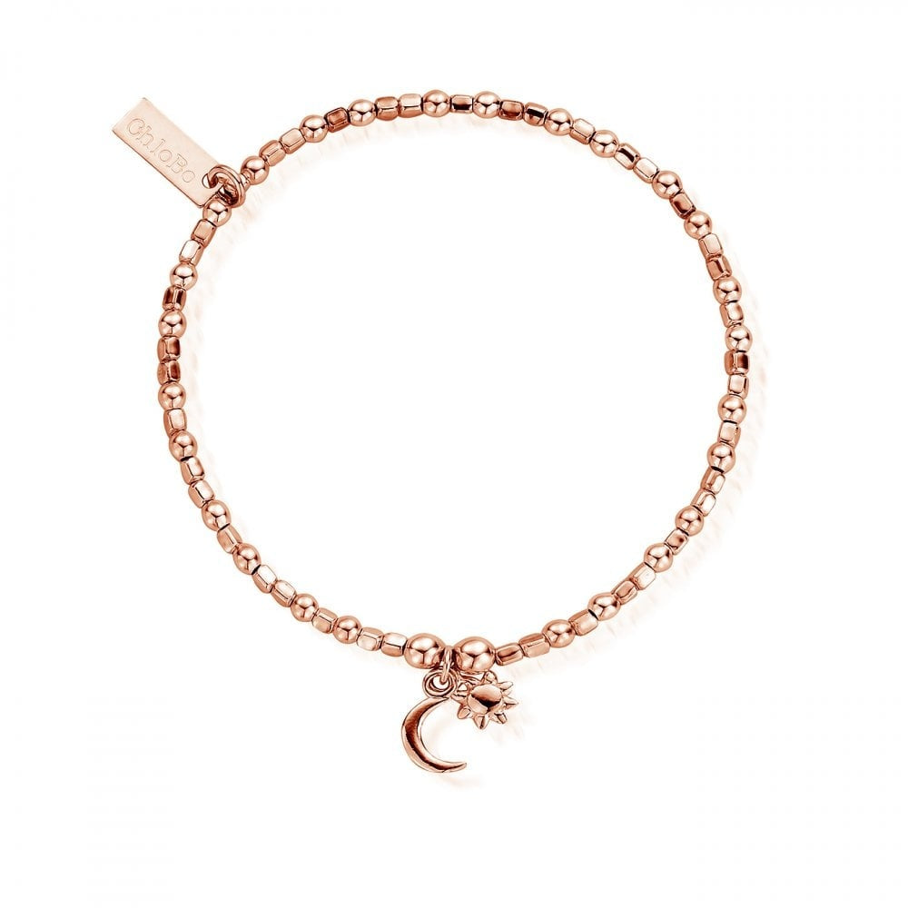 MINI CUBE DAINTY MOON & SUN BRACELET
