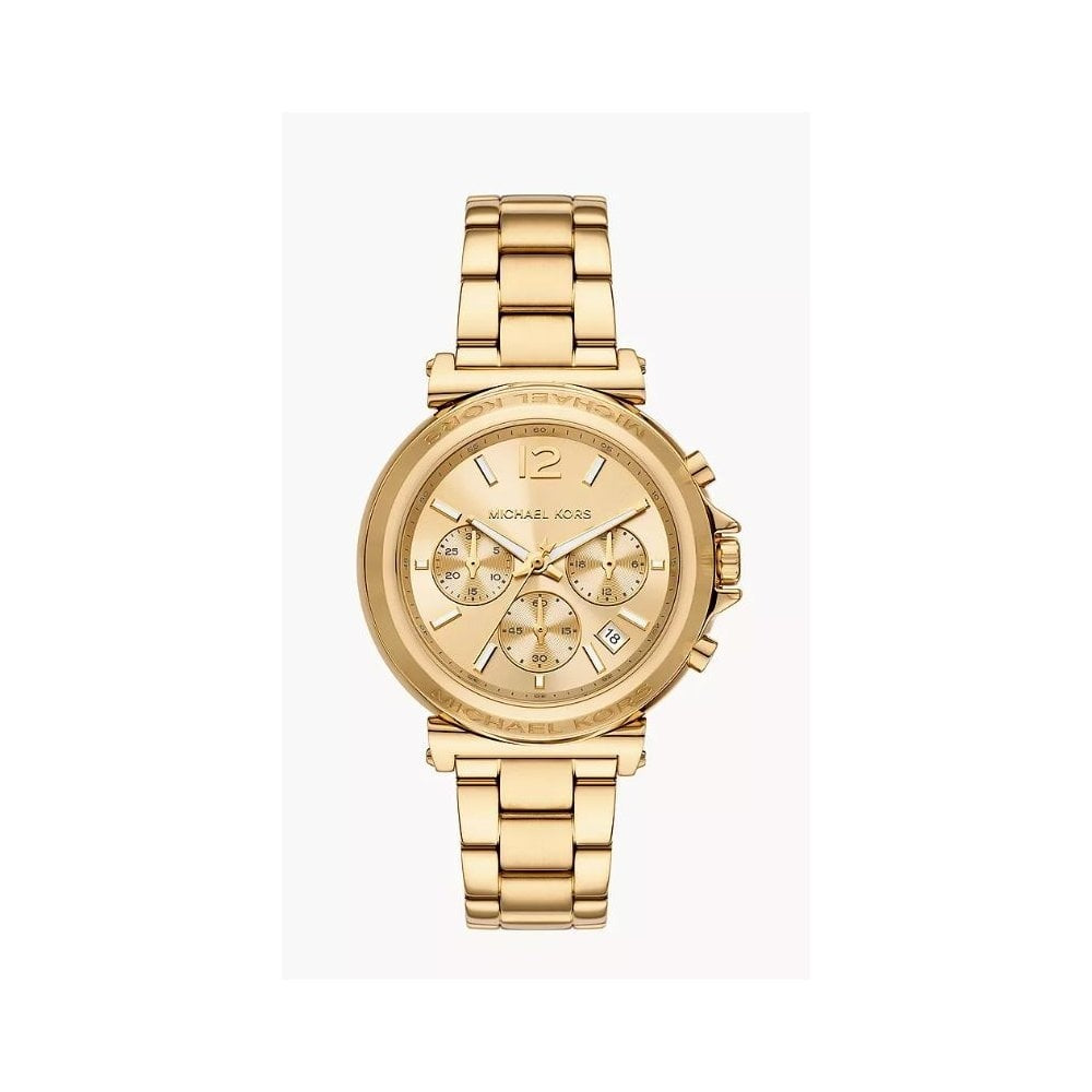 Maren, Oversized Chronograph Ladies Gold Stainless Steel Watch