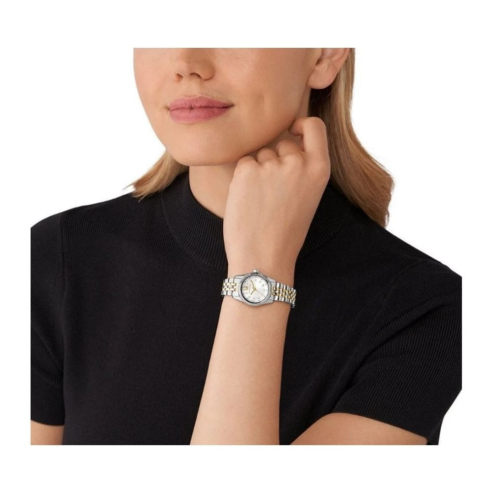 Michael Kors Petite Lexington,Two-Toned Ladies Stainless Steel Watch