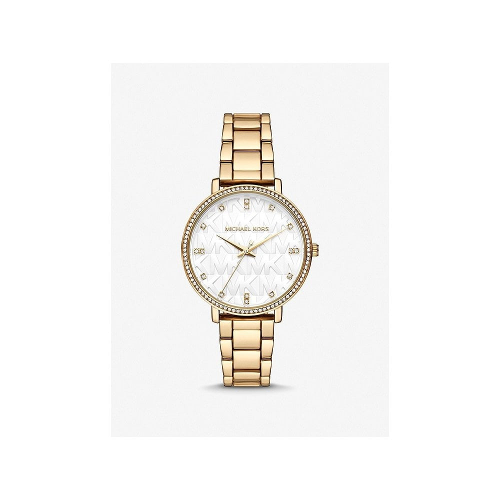 Michael Kors Pyper Gold Tone Embossed Watch