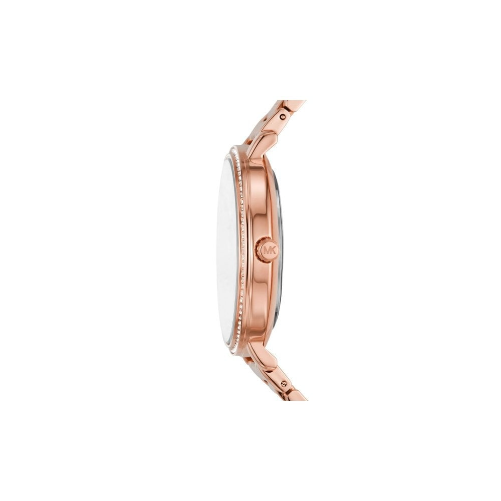 Michael Kors Pyper Three-Hand Rose Gold Tone Alloy Watch