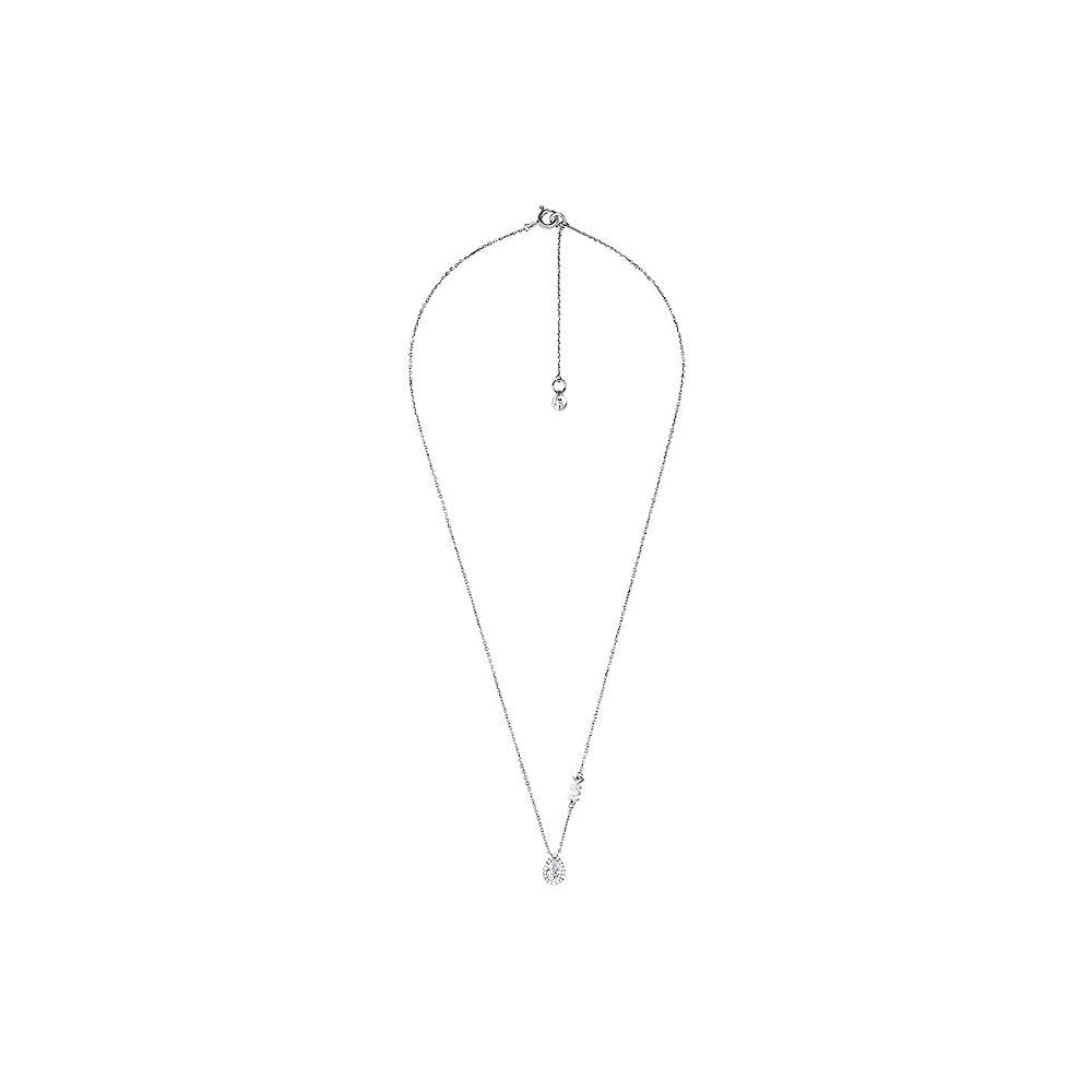 Michael Kors Sterling Silver Pear-Shaped Pendant Necklace