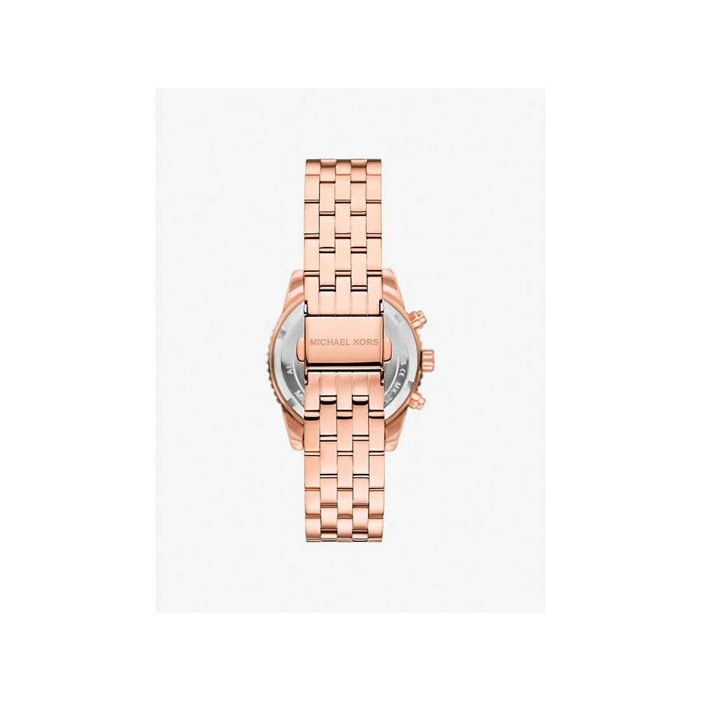 Mini Ritz, Pavé, Chronograph, Ladies Rose Gold-Tone Stainless Steel Watch