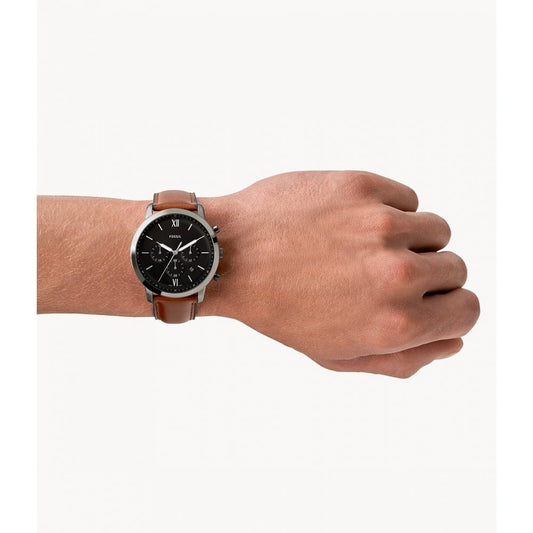 Neutra Chronograph Amber Leather Watch
